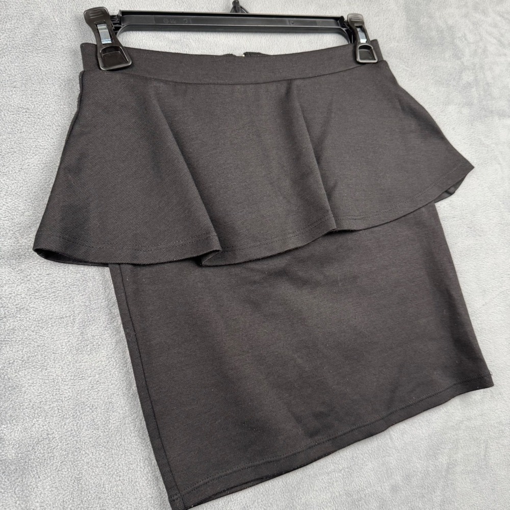 Bershka Black Peplum Pencil Skirt Women's‎ Size S - Picture 2 of 8